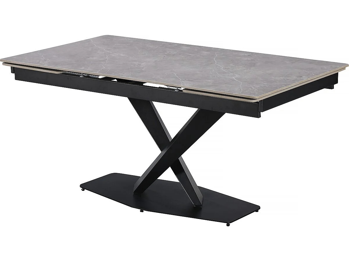 Uitschuifbare eettafel van keramiek "Silence" - Marmer grijs 240x90 cm