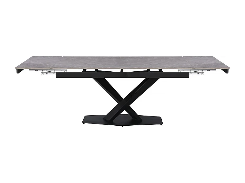 Table à manger extensible en céramique 6 à 10 personnes "Silence" - Gris marbré