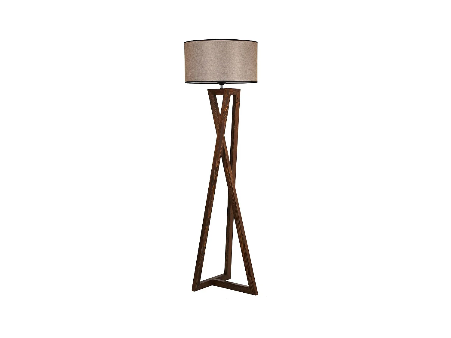 Lampadaire trépied croisé abat-jour beige 150 cm KILIS