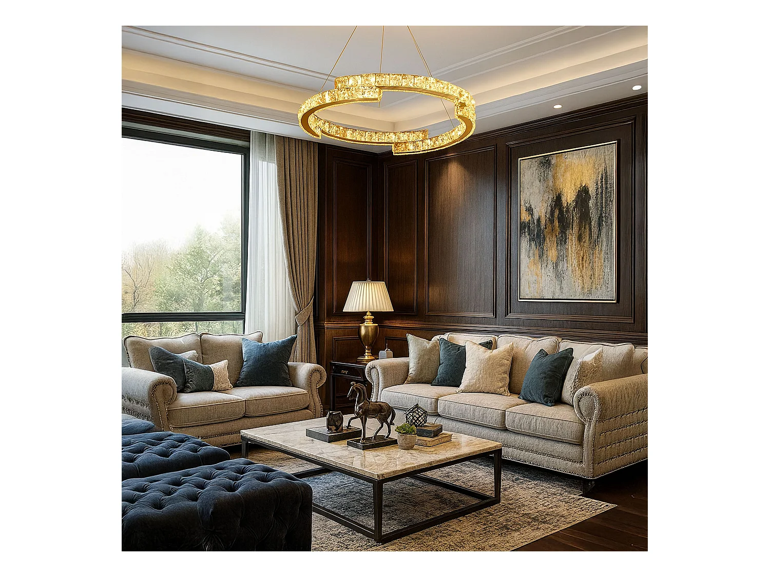 Lampe Suspendue Toolight APP1771-CP Gold