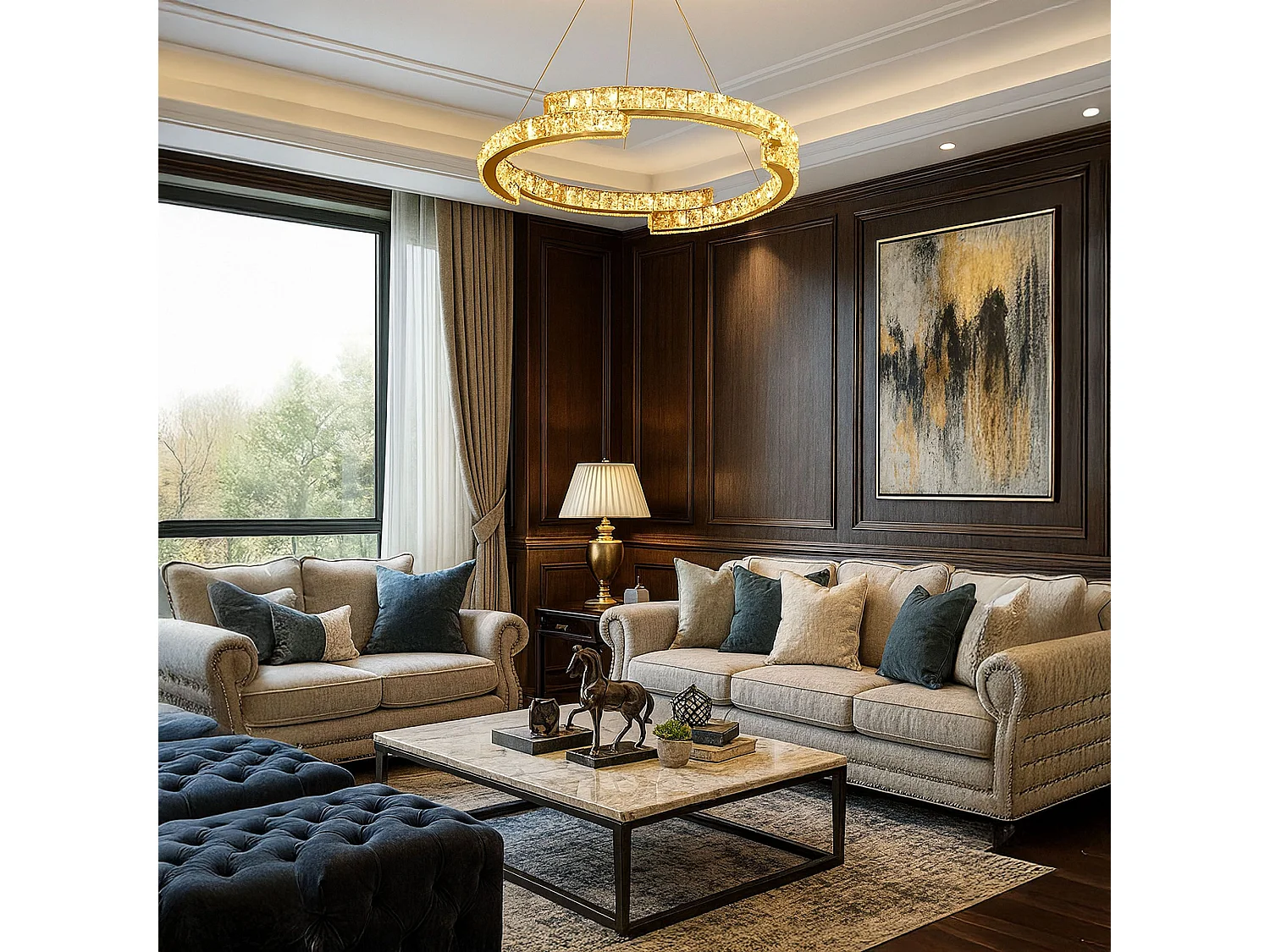 Lampe Suspendue Toolight APP1771-CP Gold