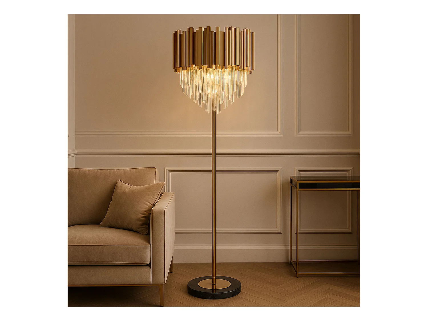 Staande Lamp Toolight APP1717-3F Chrome