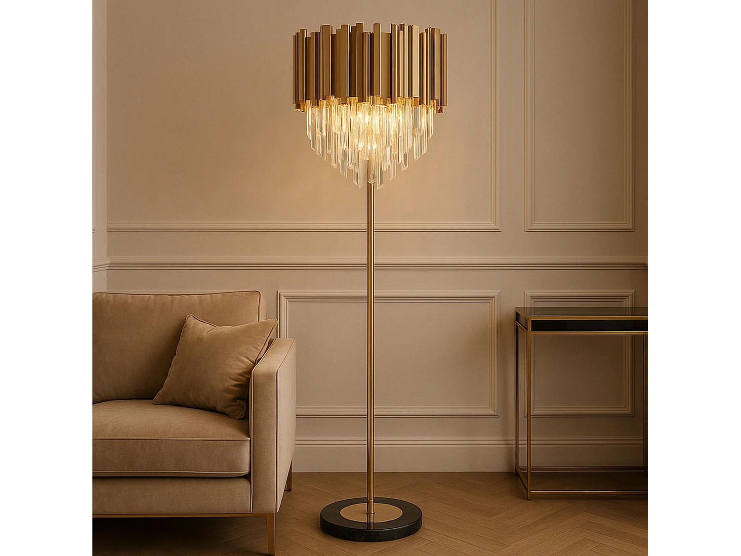 Lampe Autoportante Toolight APP1717-3F Chrome