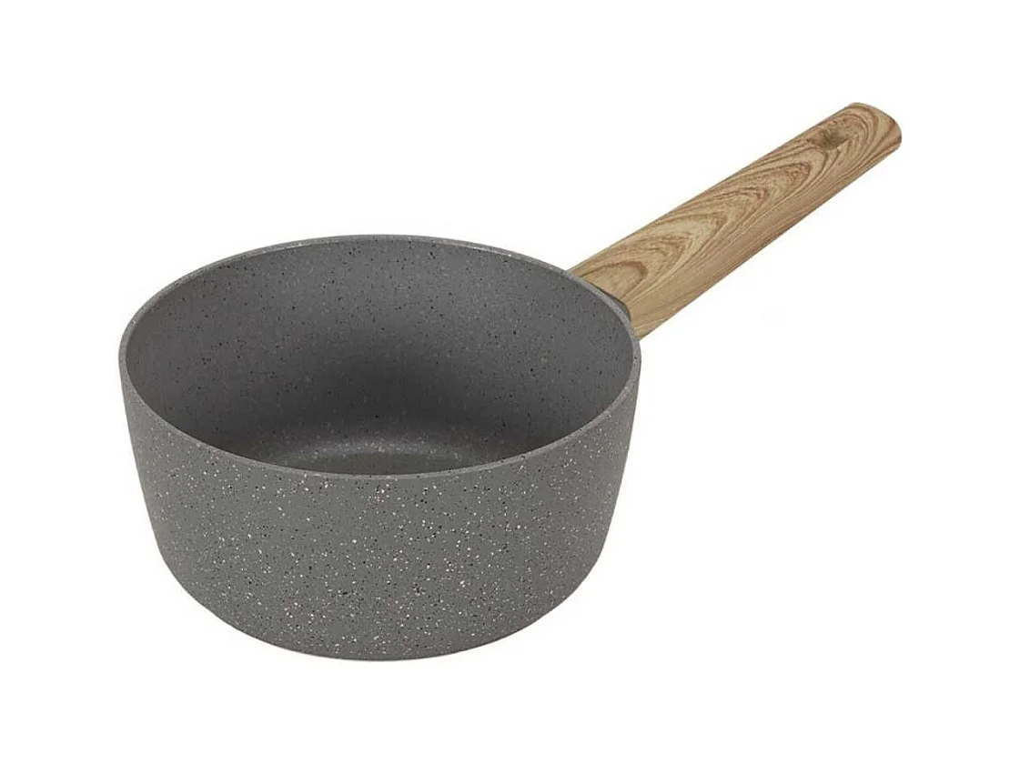 Casserole Aluminium Forgé 20cm avec Manche Effet Bois Tous Feux (Induction)