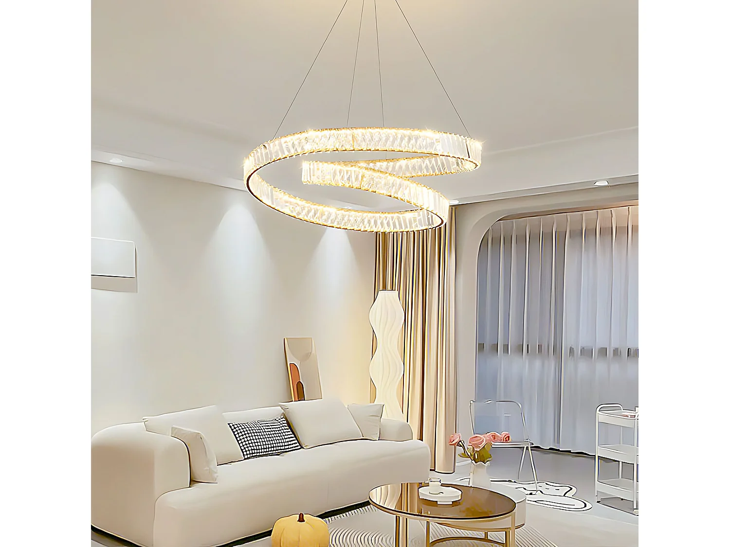 Toolight APP1767-CP hængelampe guld 58X58X100CM