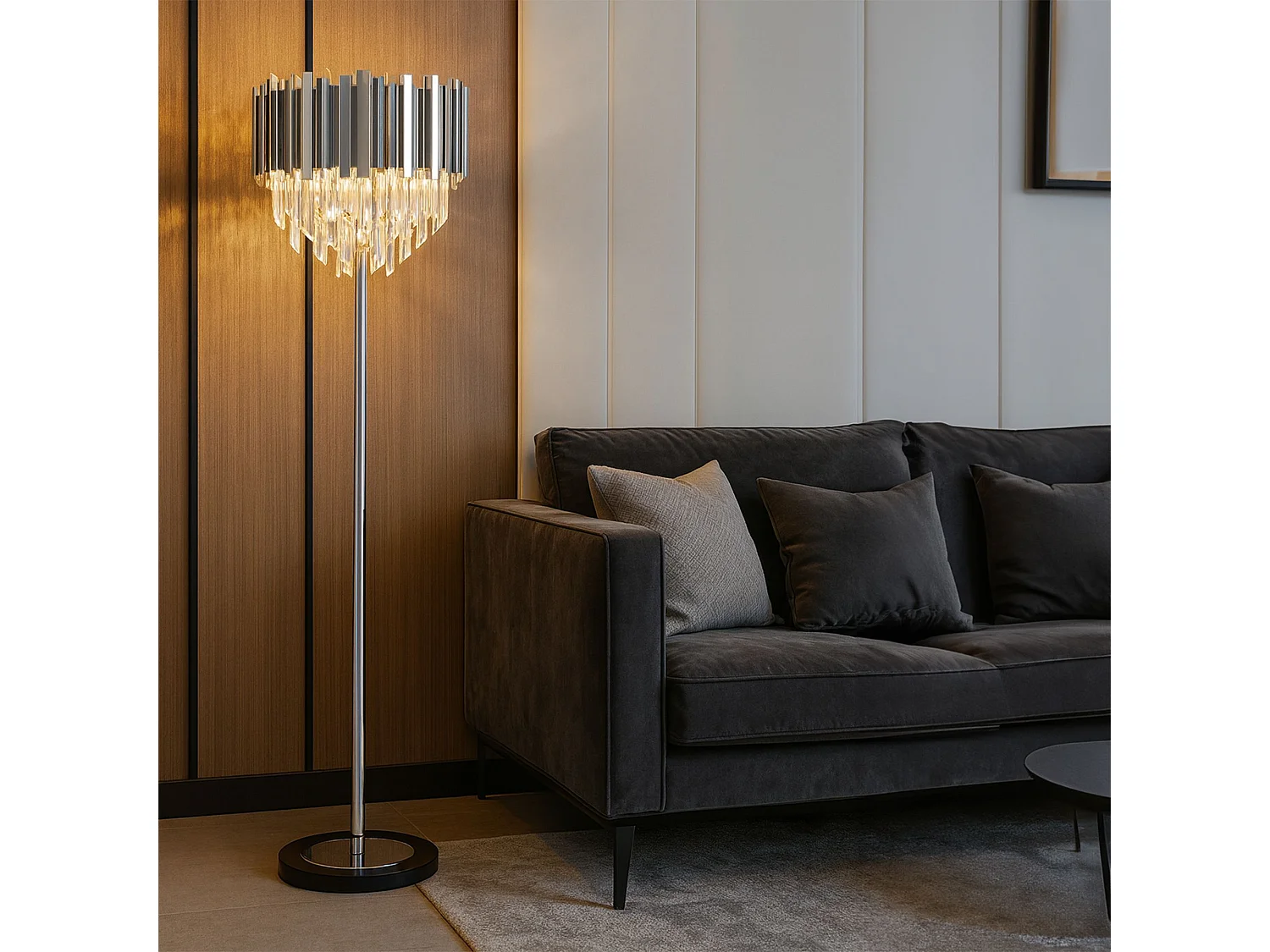 Lampe Autoportante Toolight APP1716-3F Chrome