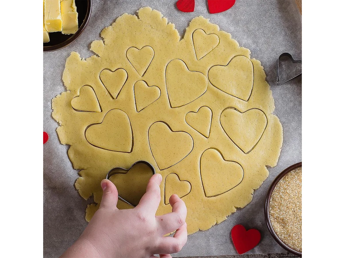 Ensemble de 5 emporte-pièces en forme de coeur différentes tailles