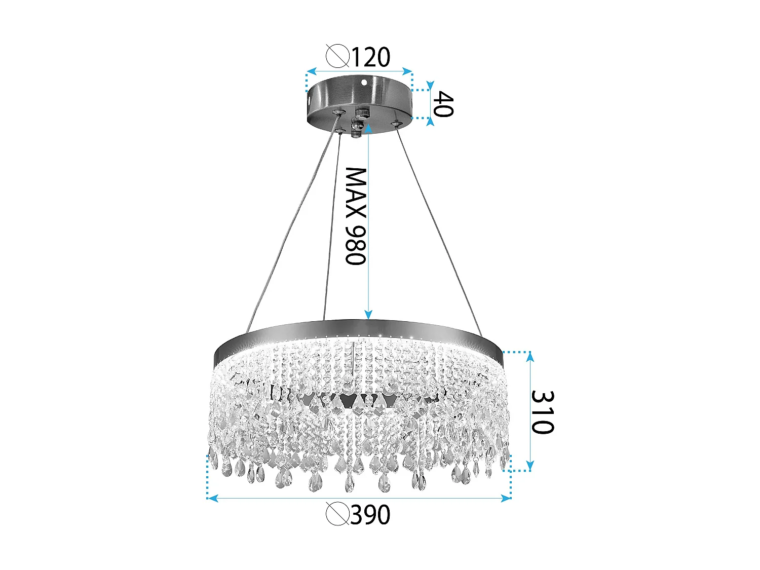 Lampe Suspendue Toolight APP1730-1CP Gold