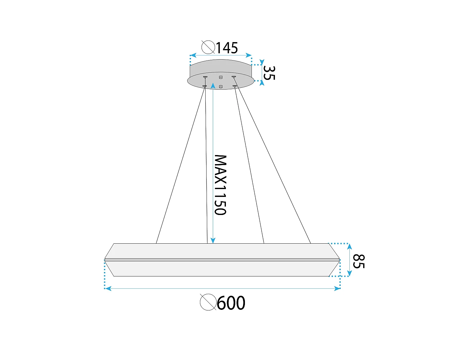 Lampe Suspendue Toolight APP1768-CP Gold