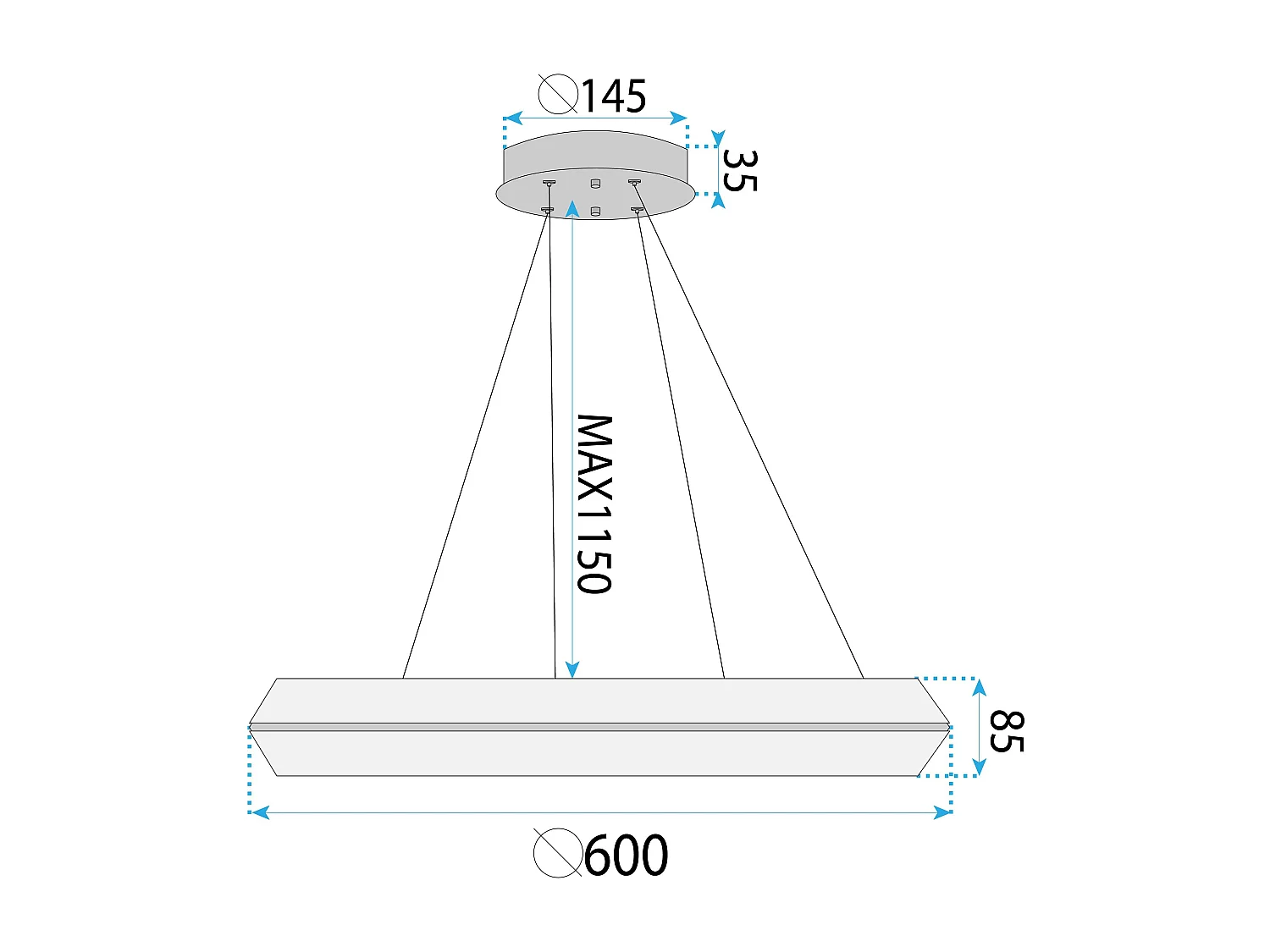 Lampe Suspendue Toolight APP1768-CP Gold