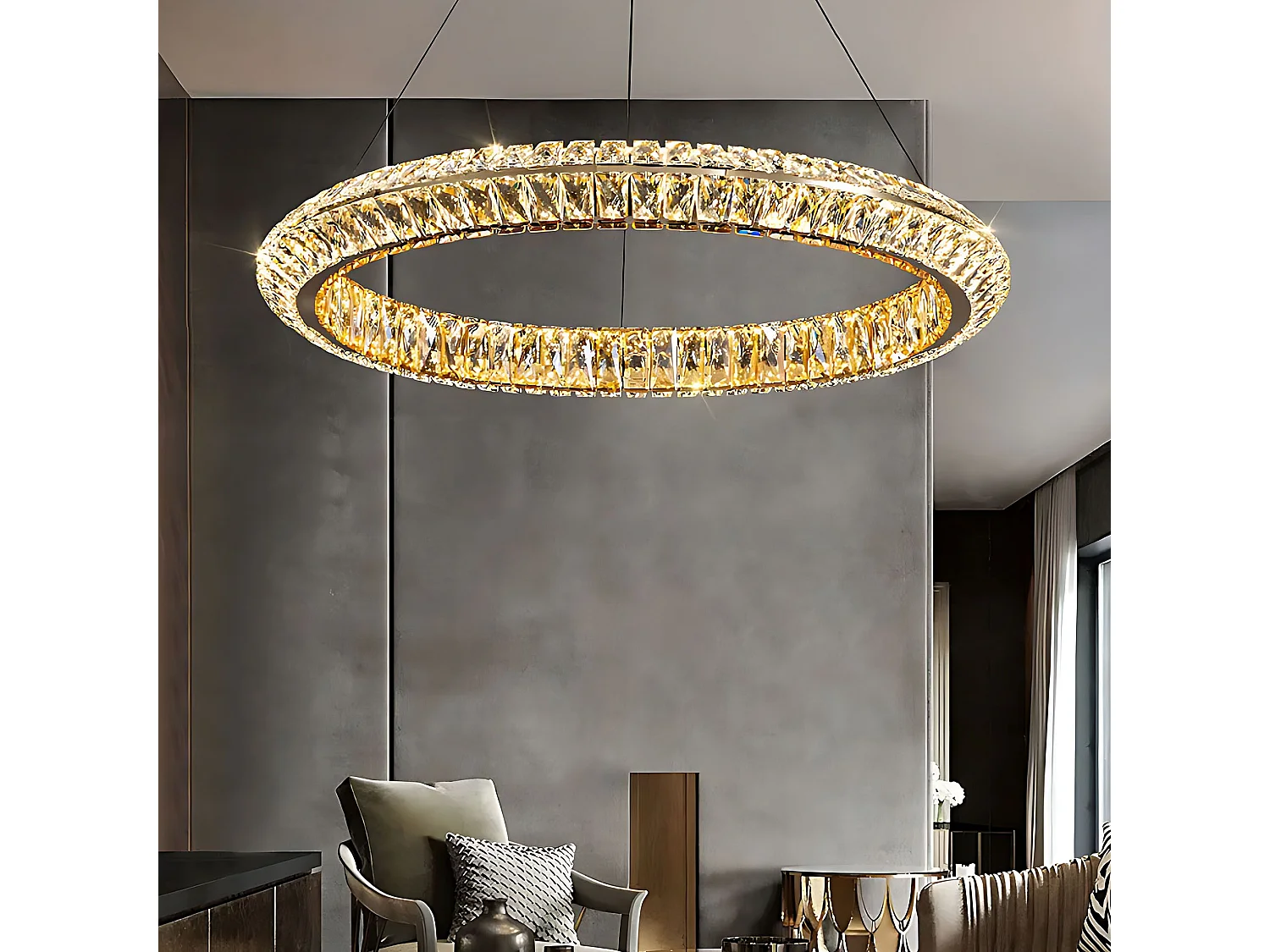 Lampe Suspendue Toolight APP1768-CP Gold