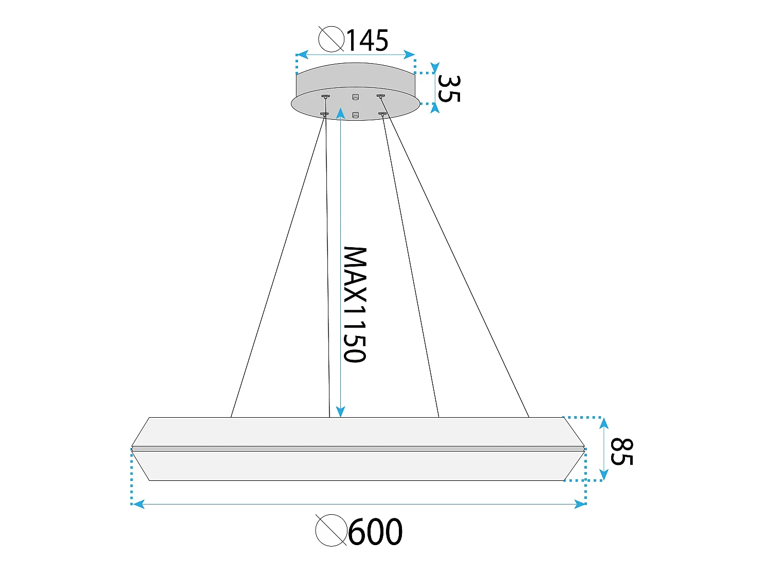 Lampe Suspendue Toolight APP1768-CP Gold