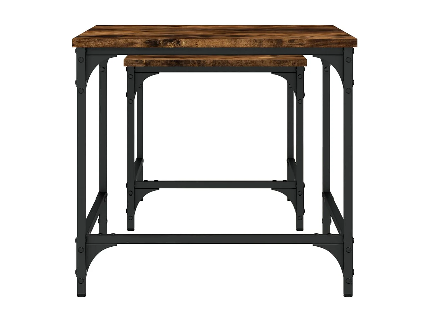 Prolenta Premium -  Tables basses gigognes 2 pcs chêne fumé bois d'ingénierie