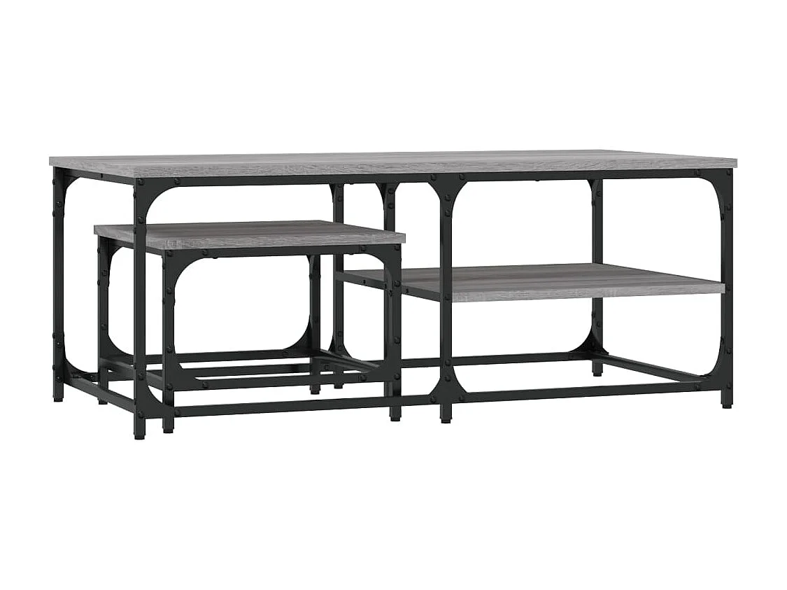 Boyd  Tables basses gigognes 2 pcs sonoma gris bois d'ingénierie