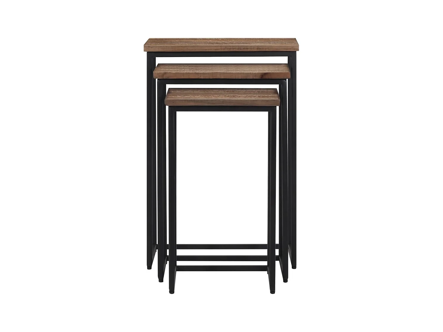 Garden Furniture -  Tables basses gigognes 3 pcs bois massif de teck