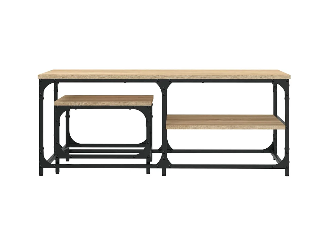 Boyd  Tables basses gigognes 2 pcs chêne sonoma bois d'ingénierie