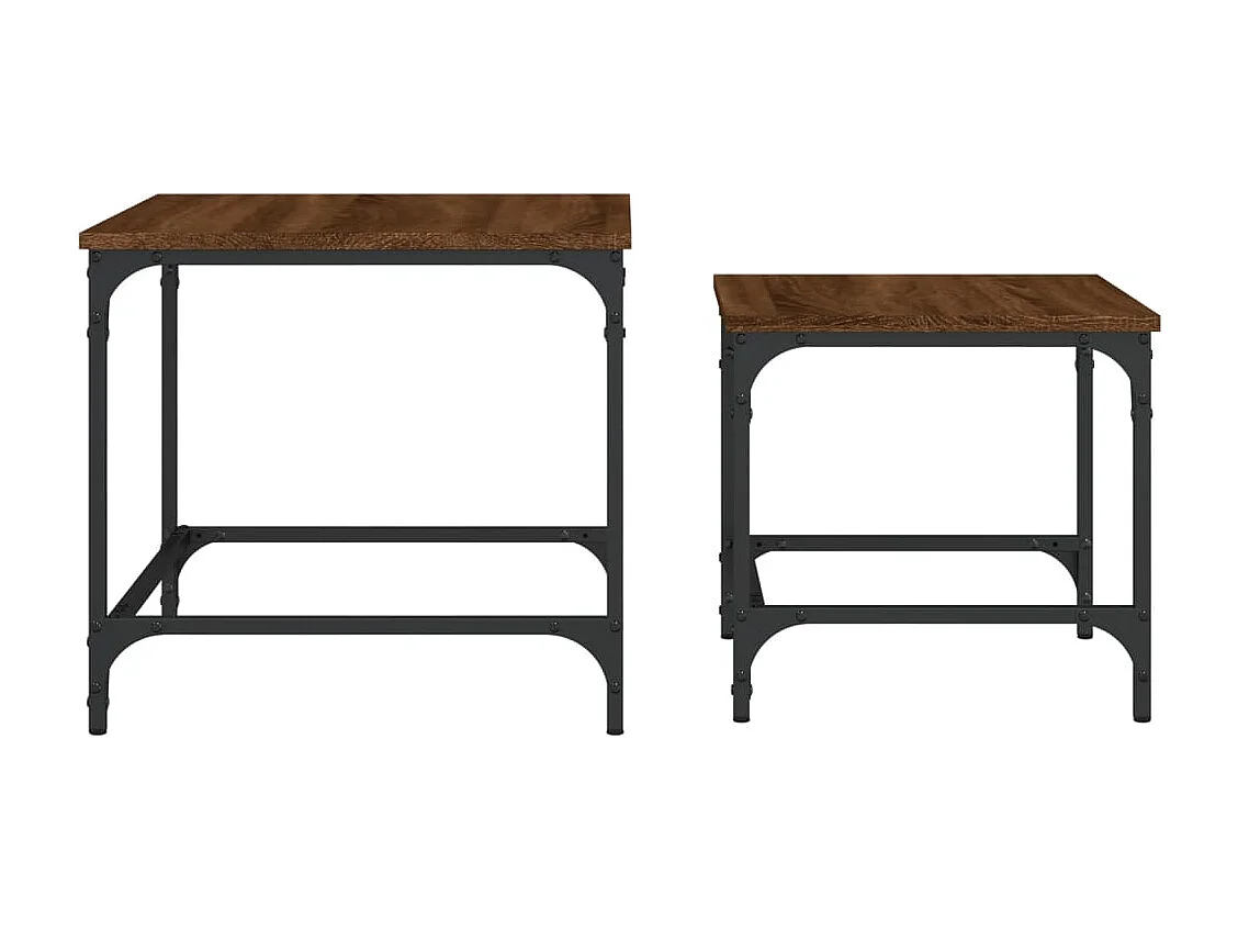 Prolenta Premium -  Tables basses gigognes 2 pcs chêne marron bois d'ingénierie