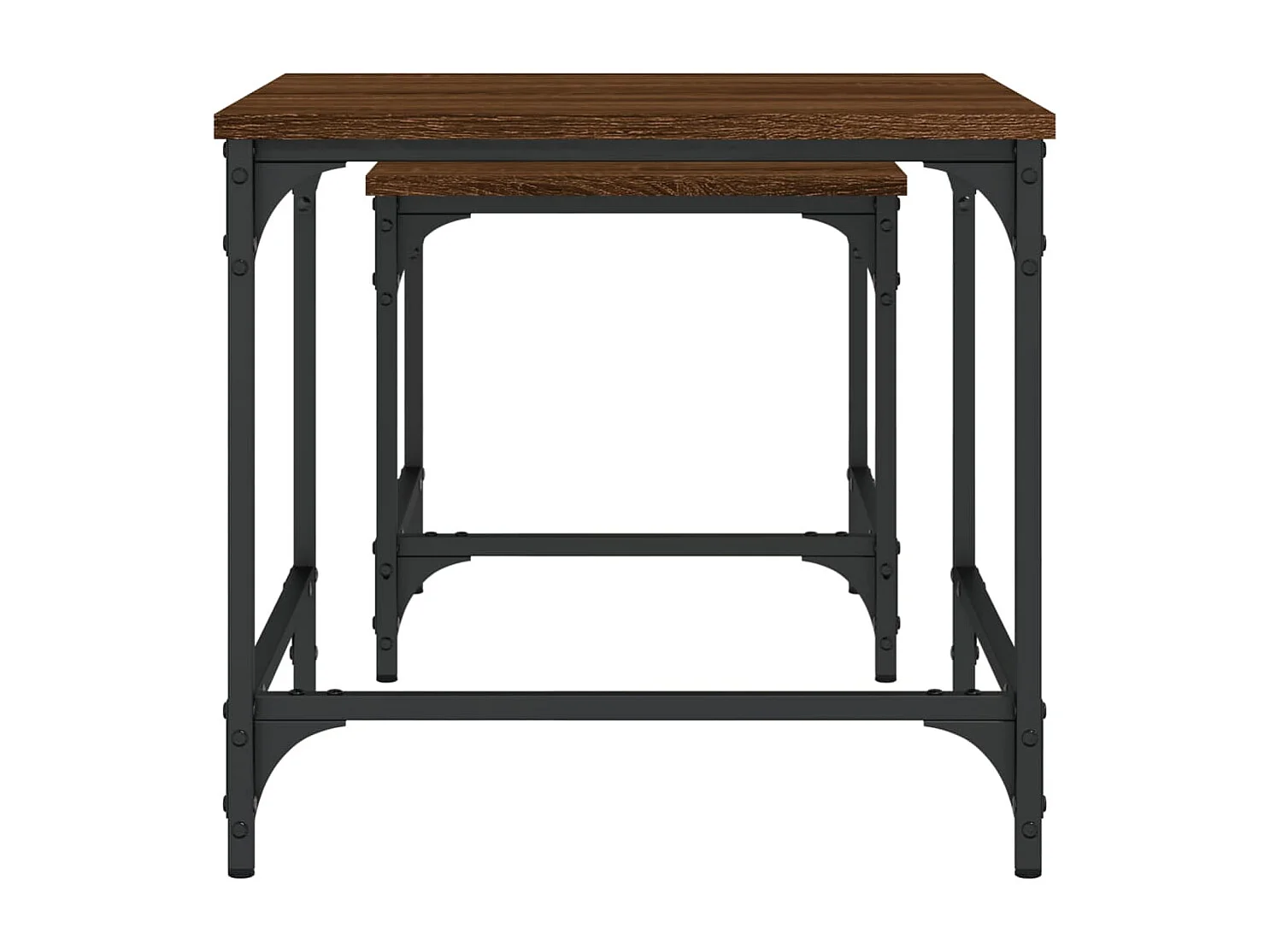 Prolenta Premium -  Tables basses gigognes 2 pcs chêne marron bois d'ingénierie