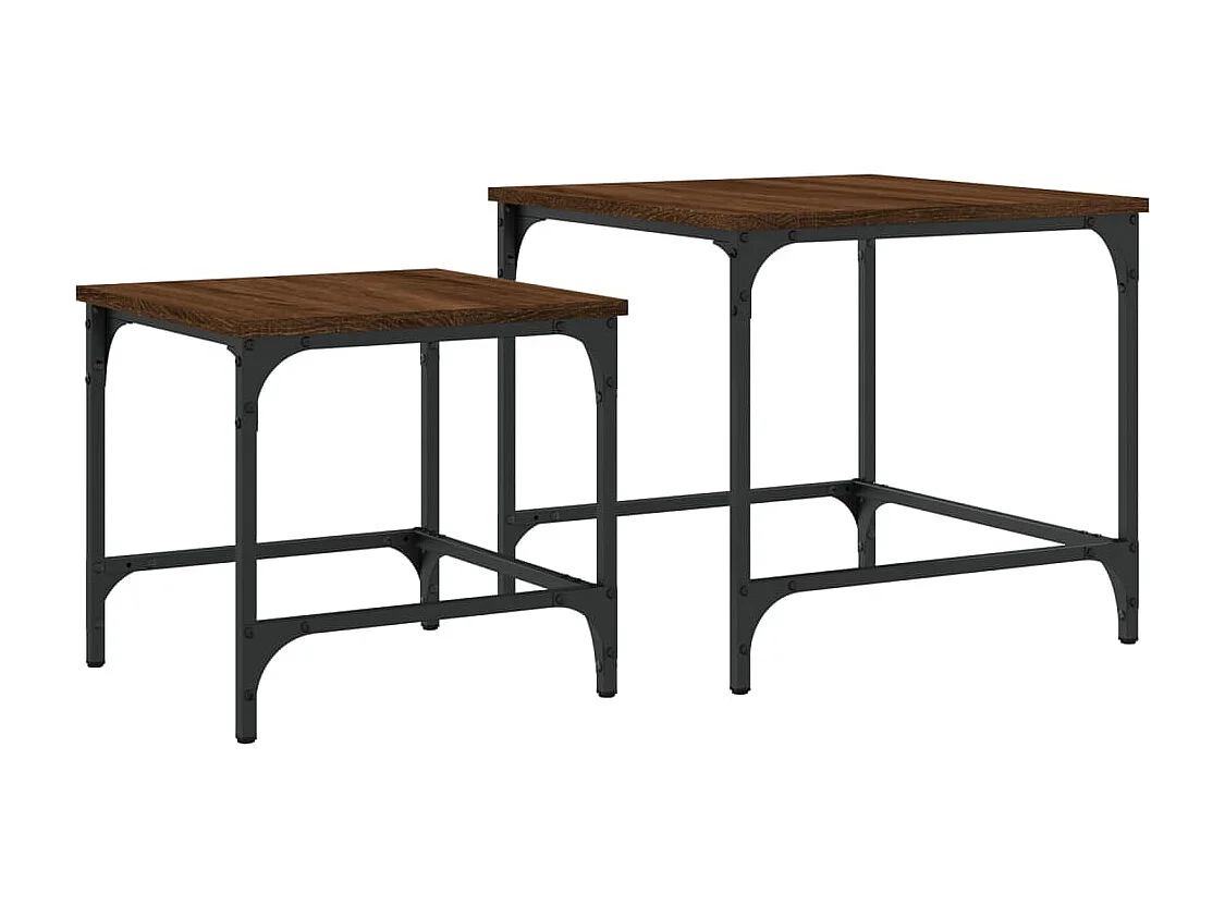 Prolenta Premium -  Tables basses gigognes 2 pcs chêne marron bois d'ingénierie