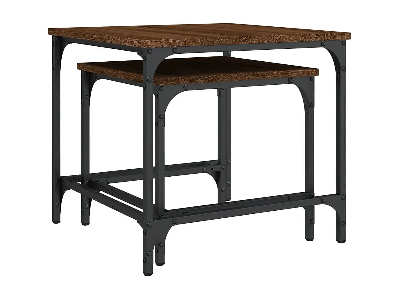 Prolenta Premium -  Tables basses gigognes 2 pcs chêne marron bois d'ingénierie