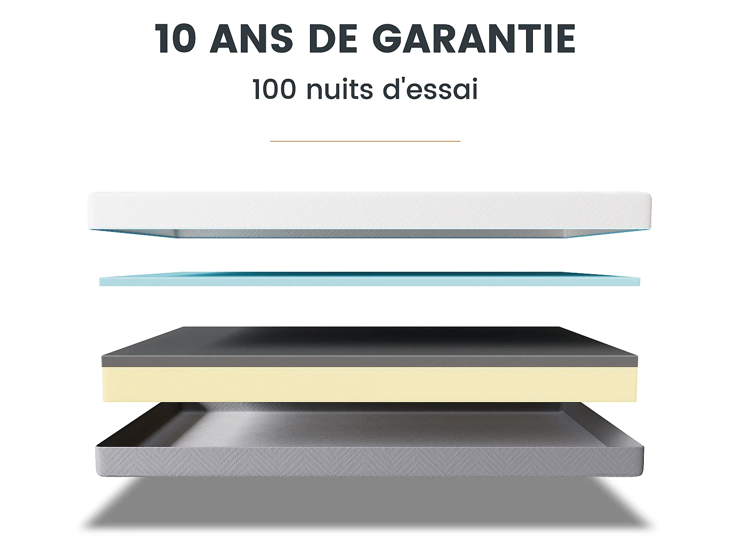 Matelas en mousse à mémoire de forme 90x200 cm, matelas en mousse froide à 7 zones h3h4, 21 cm de hauteur, avec housse lavable