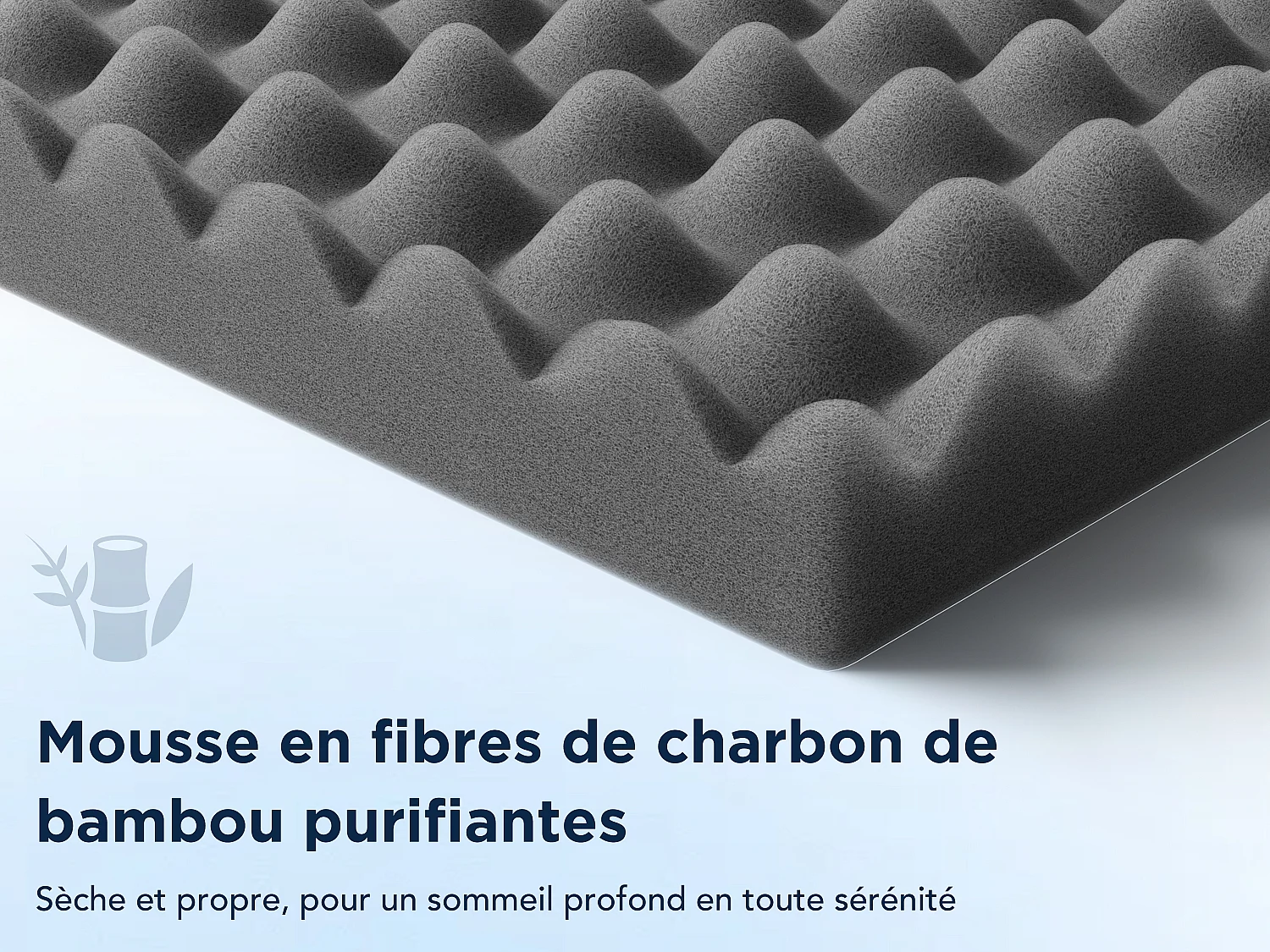 Matelas en mousse à mémoire de forme 90x200 cm, matelas en mousse froide à 7 zones h3h4, 21 cm de hauteur, avec housse lavable
