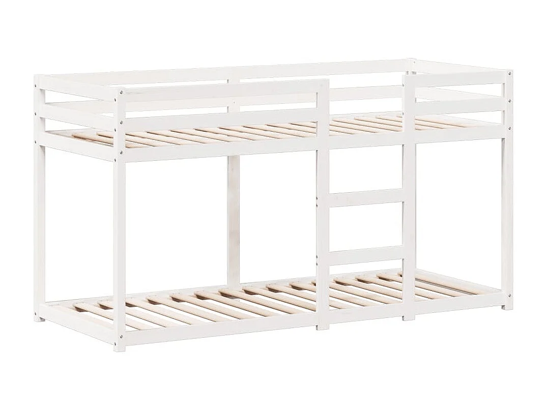 Lit superposé sans matelas blanc 90x190 cm bois de pin massif