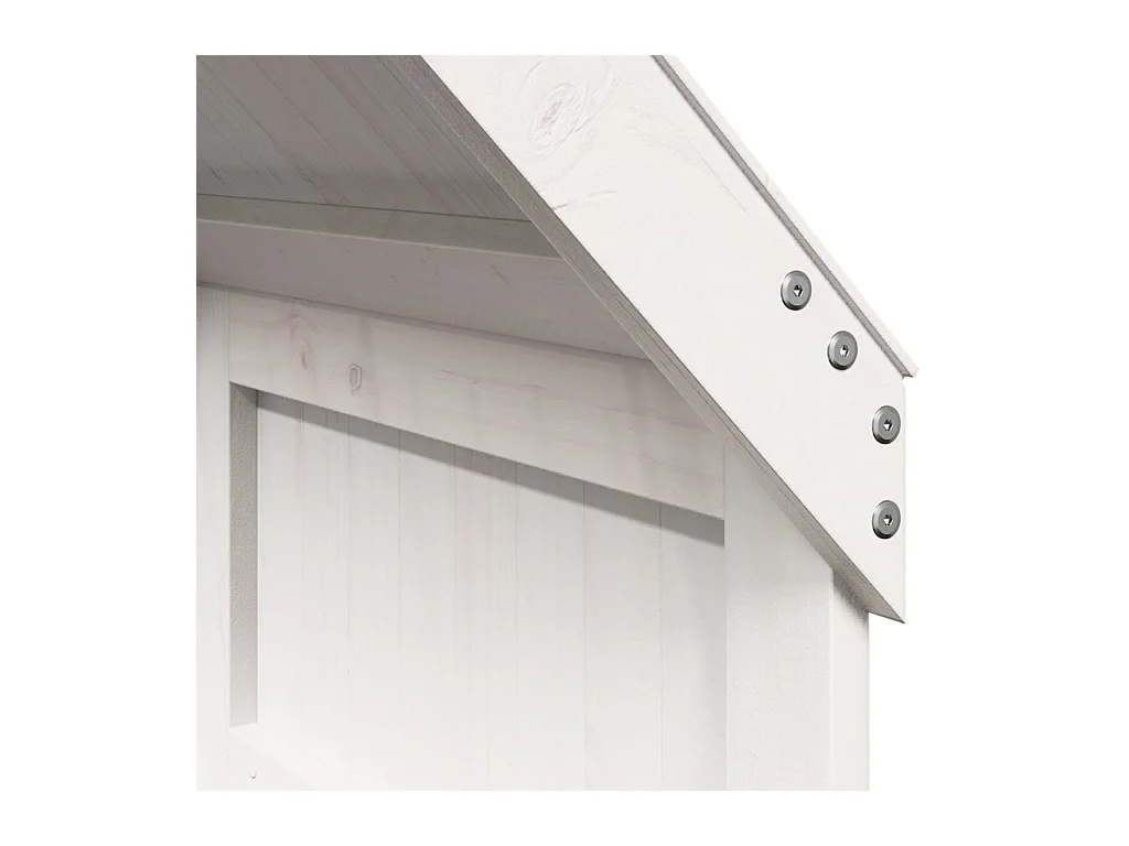 Lit superposé sans matelas blanc 80x200 cm bois de pin massif