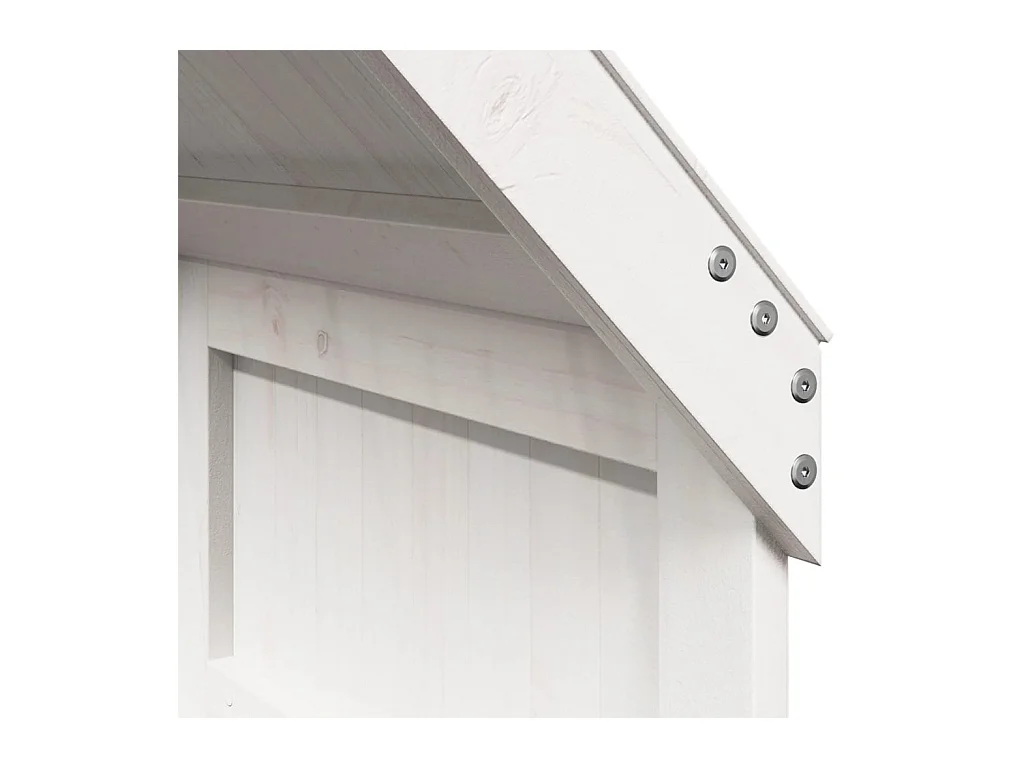 Lit superposé sans matelas blanc 90x200 cm bois de pin massif