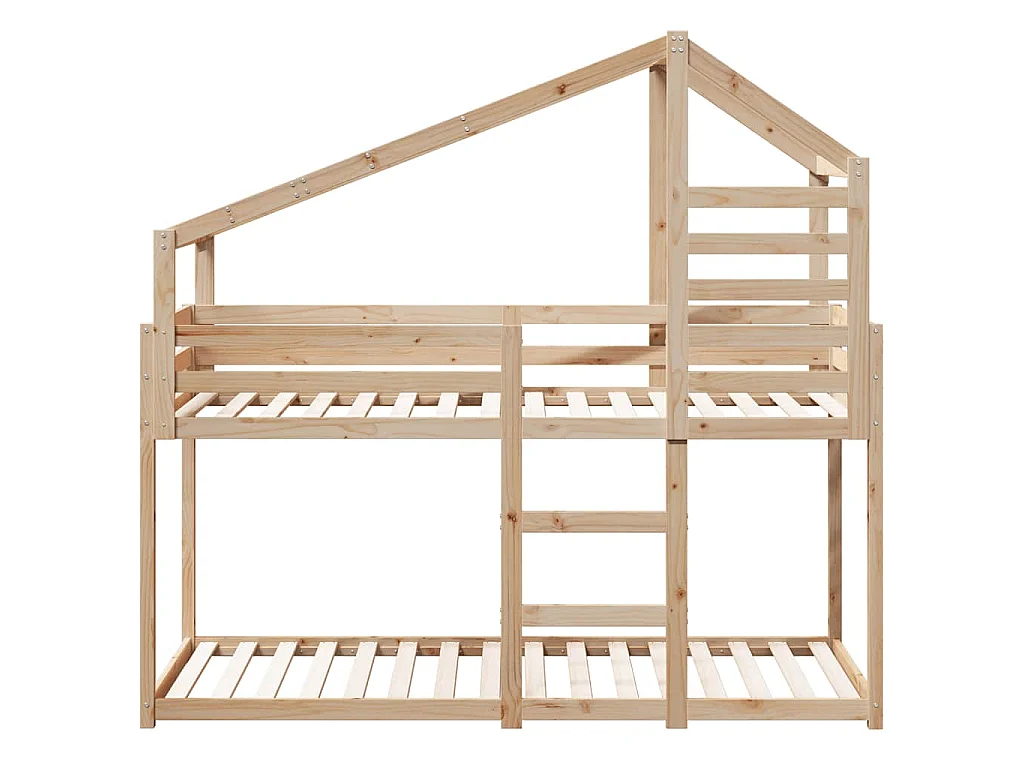 Lit superposé sans matelas 90x200 cm bois de pin massif