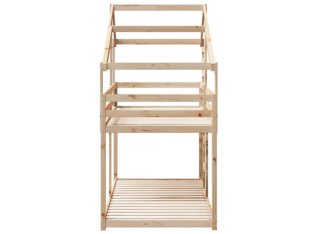 Lit superposé sans matelas 90x200 cm bois de pin massif