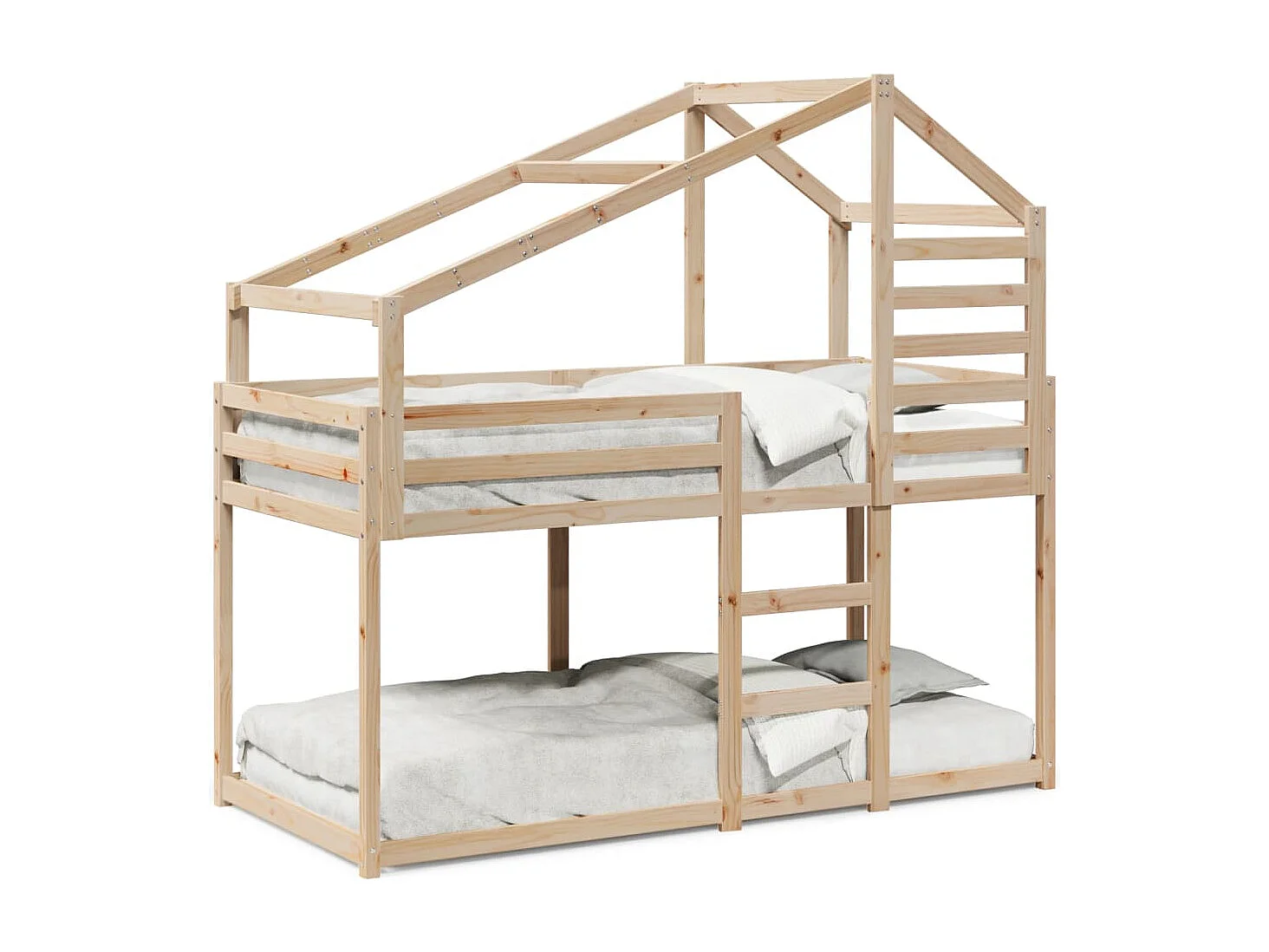 Etagenbett ohne Matratze 90x190 cm Massivholz Kiefer