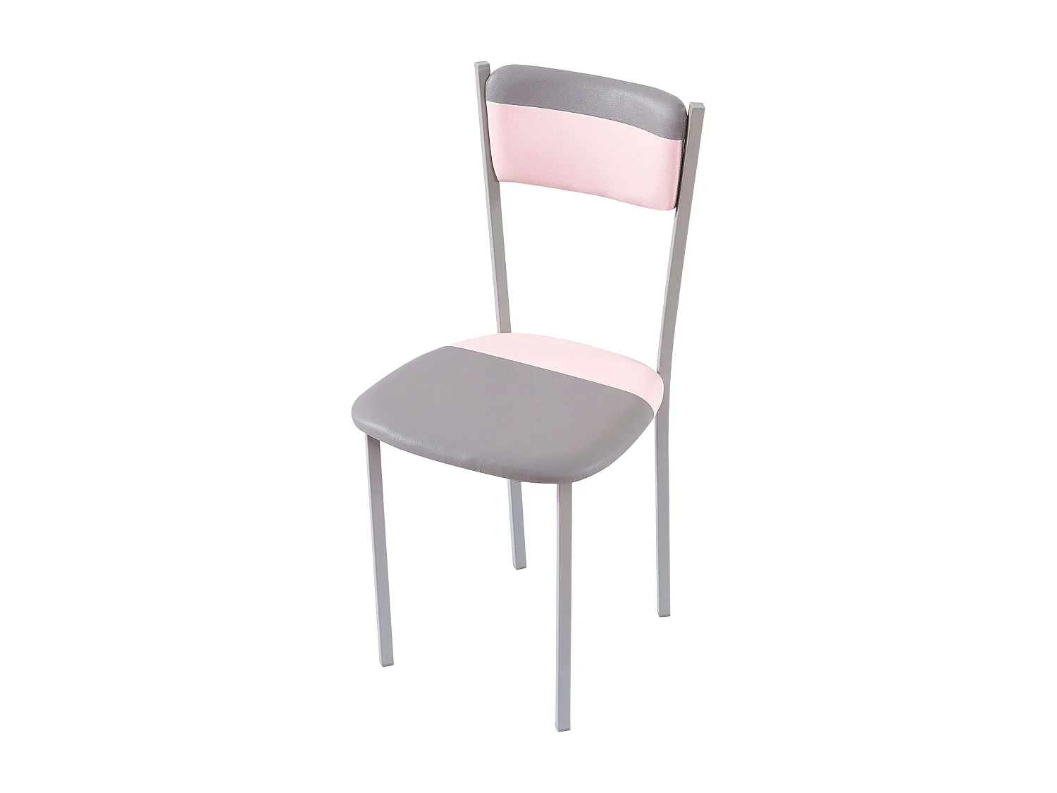 Pack 2 Sillas Cocina Comedor Moderno Rosa y Gris 89x43x45 cm