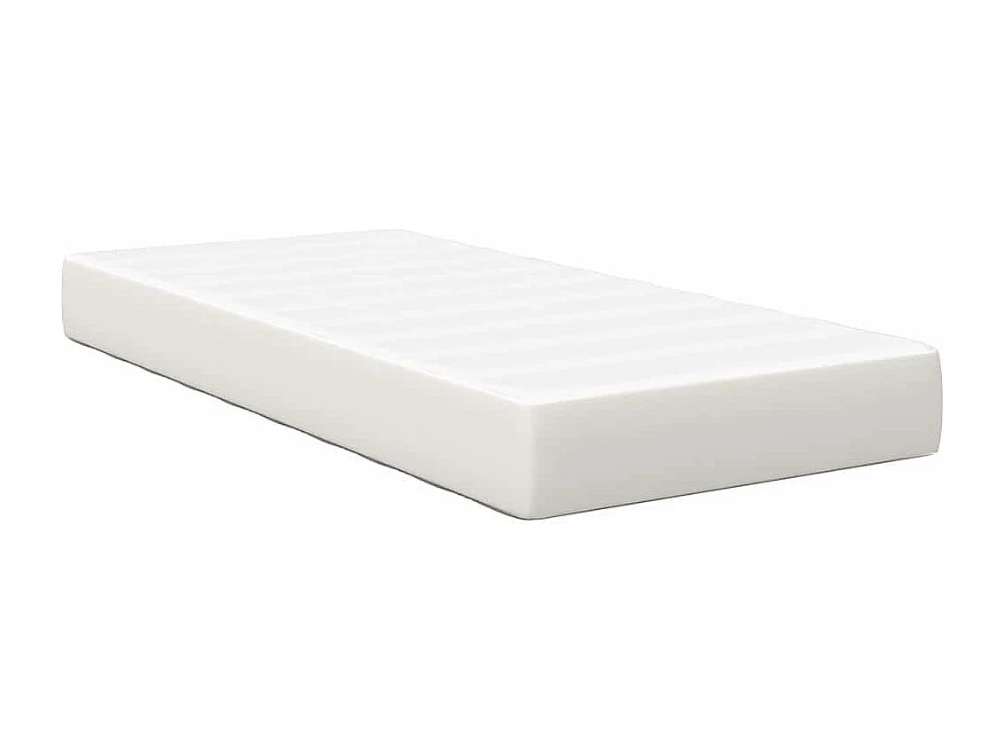 Matelas de Lit avec matelas Crème 90 x 200 cm tissu