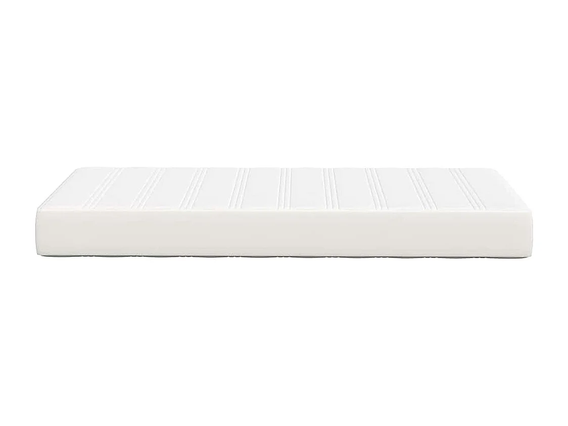 Matelas de Lit avec matelas Crème 90 x 200 cm tissu