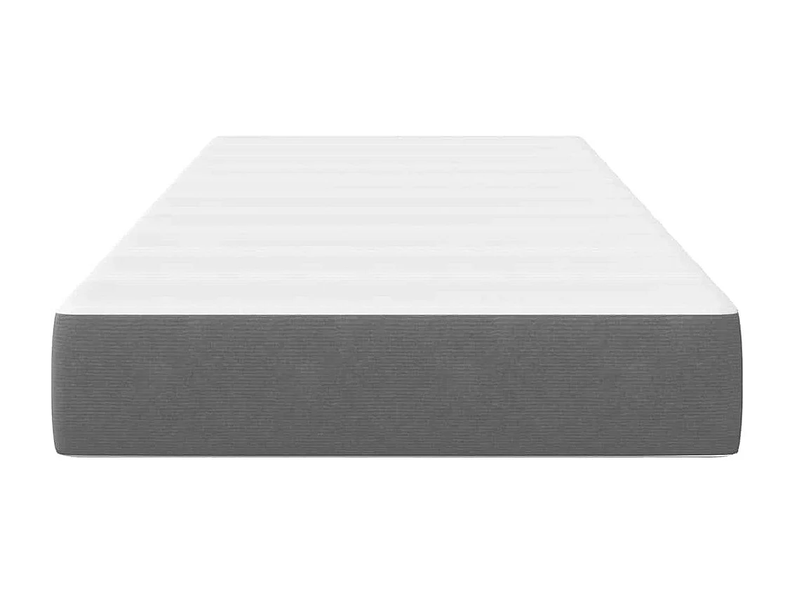 Matelas de Lit avec matelas Gris clair 90 x 200 cm tissu