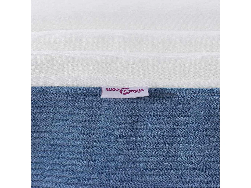 Matelas de Lit avec matelas Bleu 160 x 200 cm tissu