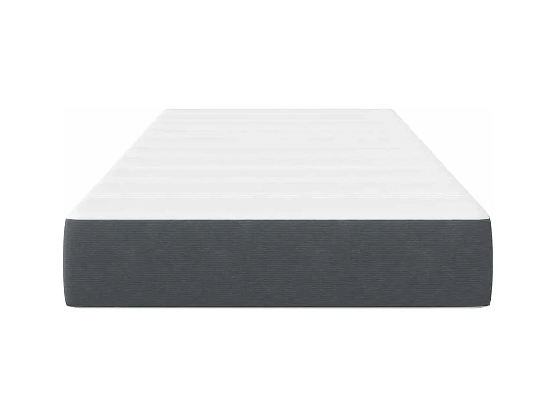 Matelas de Lit avec matelas Gris 90 x 200 cm tissu