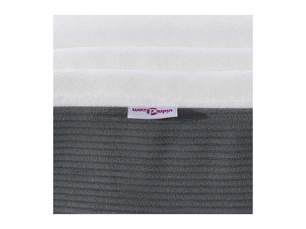 Matelas de Lit avec matelas Gris 90 x 200 cm tissu