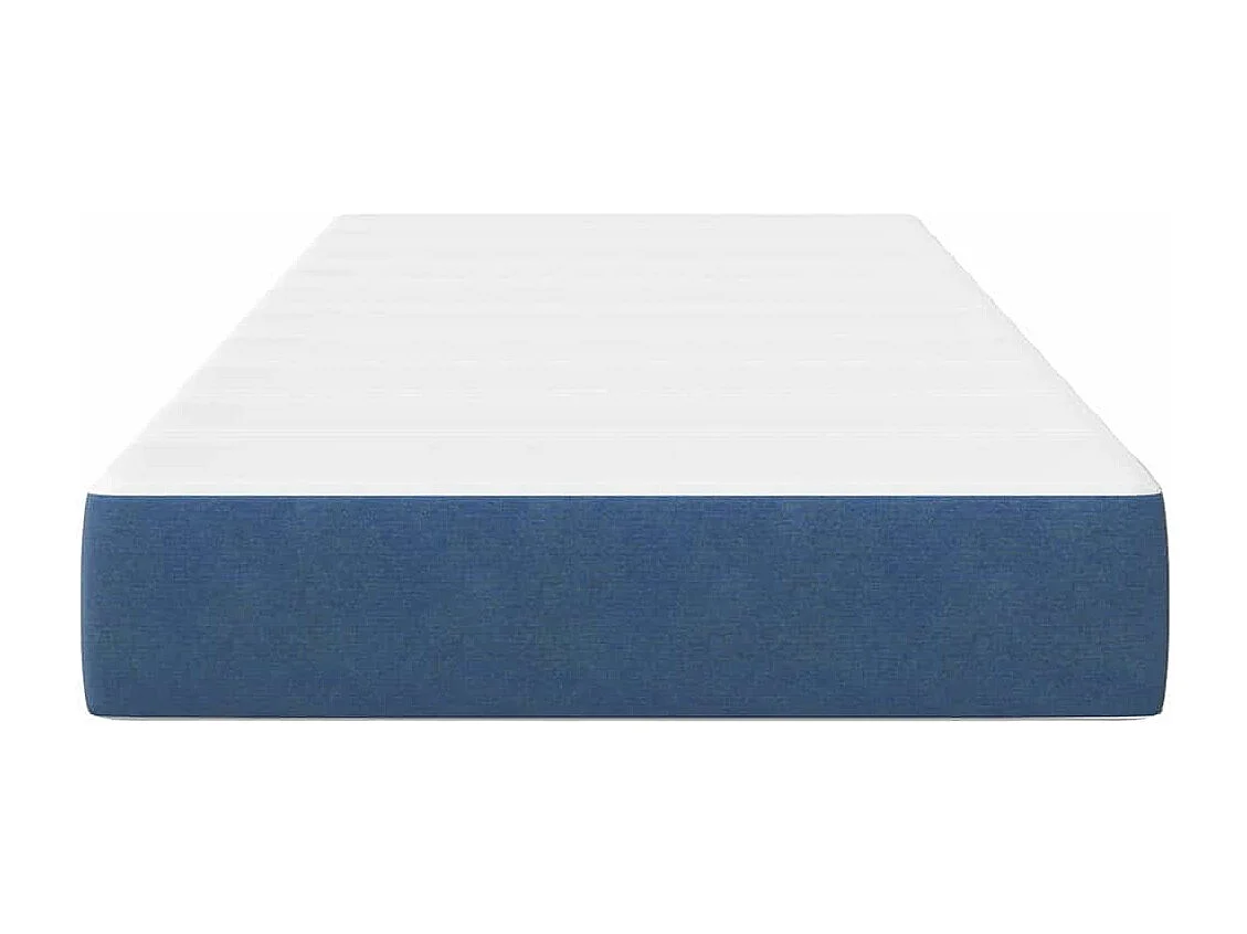 Matelas de Lit avec matelas Bleu 90 x 190 cm tissu