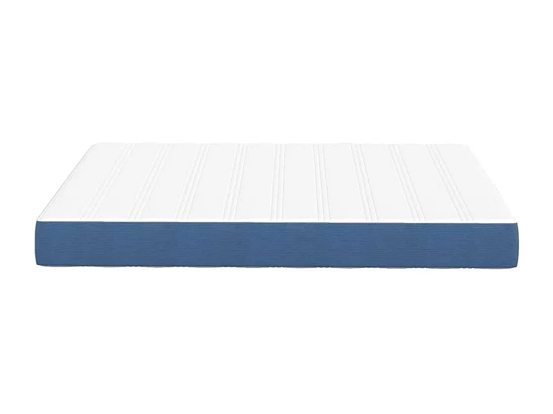 Matelas de Lit avec matelas Bleu 140 x 190 cm tissu