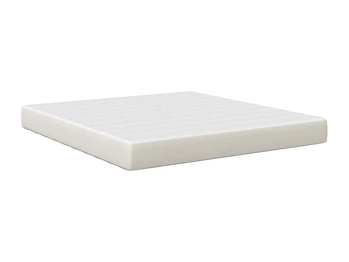 Matelas de Lit avec matelas Crème 180 x 200 cm tissu