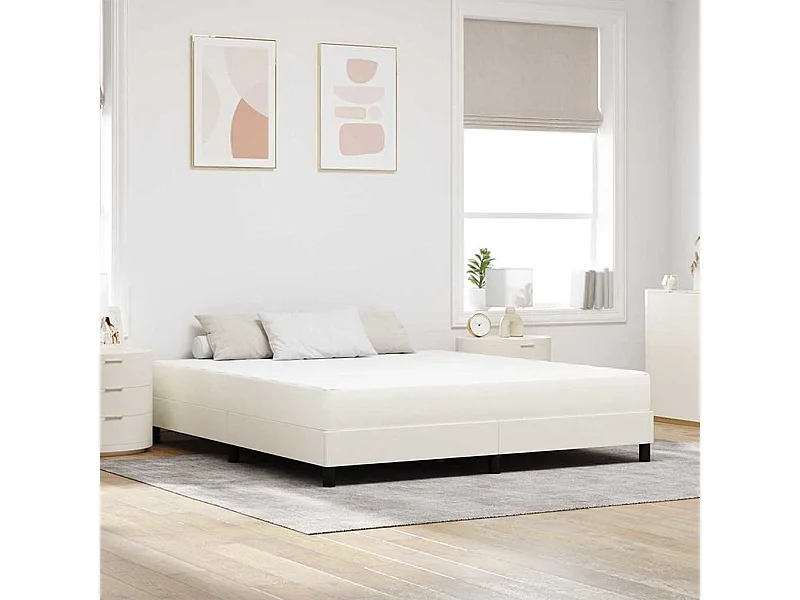 Bettmatratze mit Matratze Creme 180x200 cm Stoff SHL595476