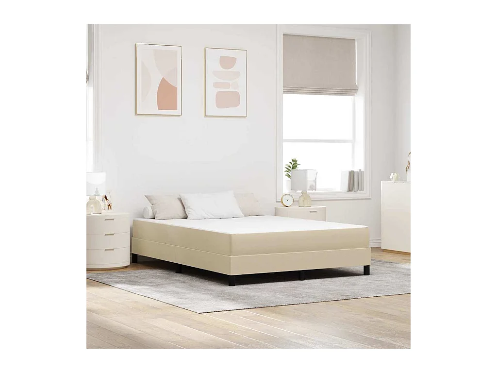 Matelas de Lit avec matelas Vert 160 x 200 cm tissu