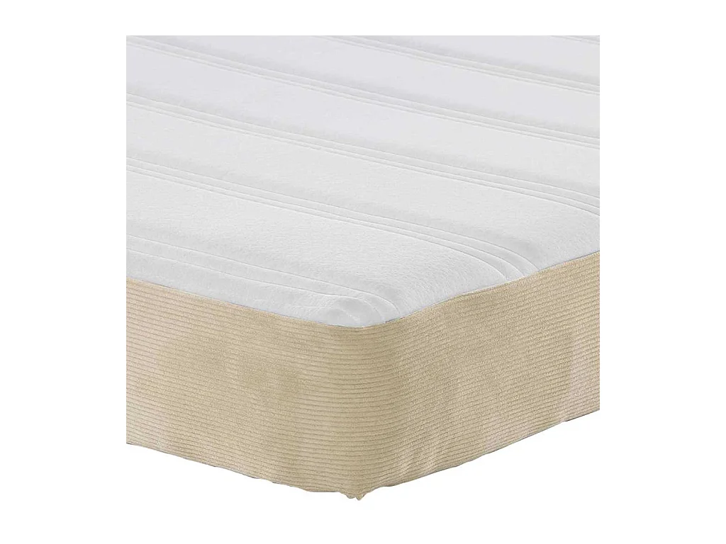 Matelas de Lit avec matelas Vert 160 x 200 cm tissu