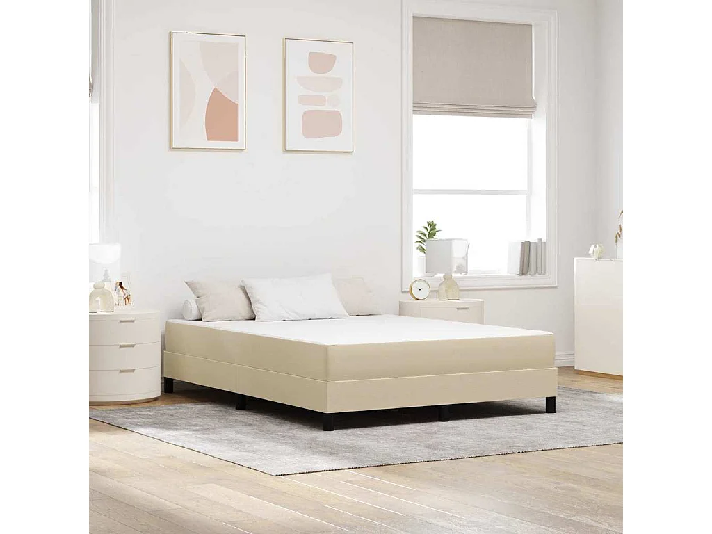 Matelas de Lit avec matelas Vert 160 x 200 cm tissu