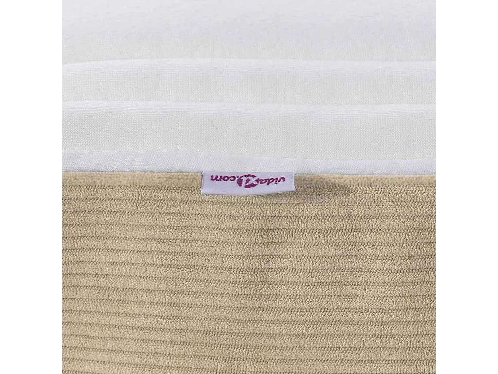 Matelas de Lit avec matelas Vert 160 x 200 cm tissu