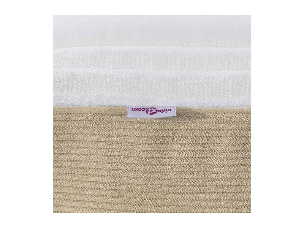 Matelas de Lit avec matelas Vert 140 x 200 cm tissu