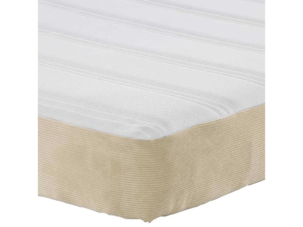 Matelas de Lit avec matelas Vert 140 x 200 cm tissu