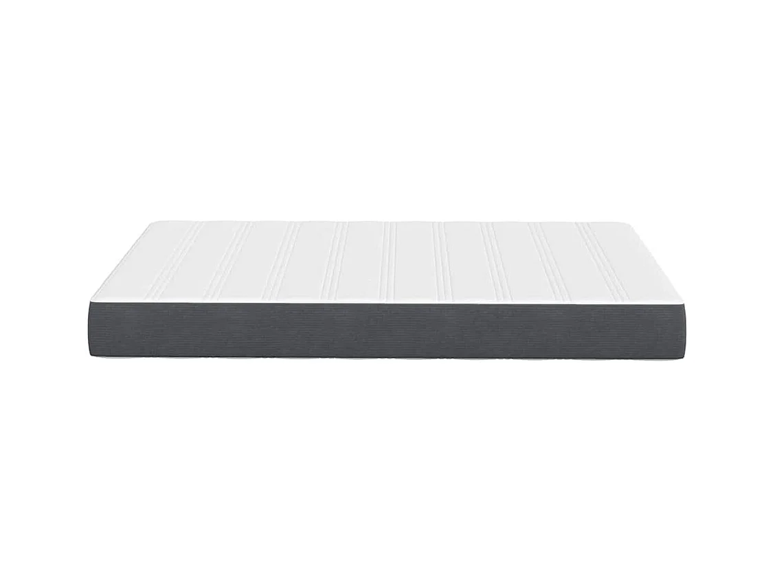 Matelas de Lit avec matelas Gris 120 x 200 cm tissu